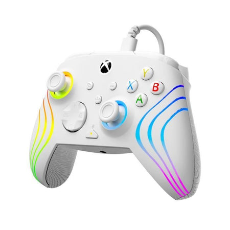 Gamepad - Xbox Series XS, Xbox One e PC - Afterglow Wave - RGB - Cablato - Bianco - TURTLE BEACH
