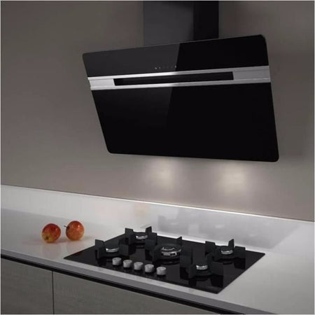 TurboAir thunder 60cm - Cappa aspirante / riciclaggio - 757 m3 aria / h con booster-69 dB con booster-3 velocità-L 60 cm-Nero