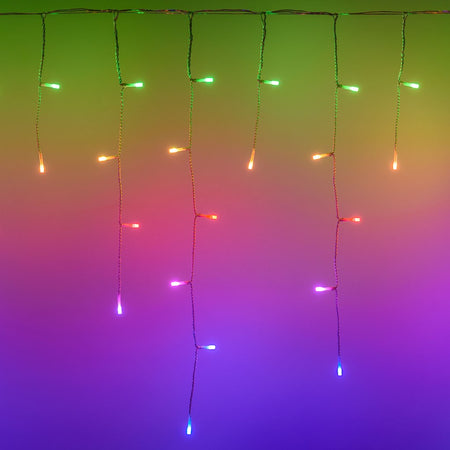 Tenda luminosa a Led Stalattite Twinkly RGB e Bianco caldo, 5 x h 0,6 metri