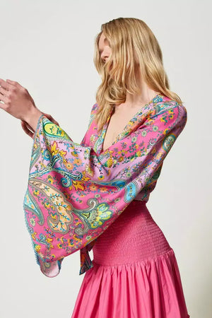 TWINSET | Blusa in twill a stampa paisley Donna Pinko
