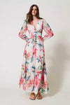 TWINSET | Abito lungo in georgette con stampa a fiori