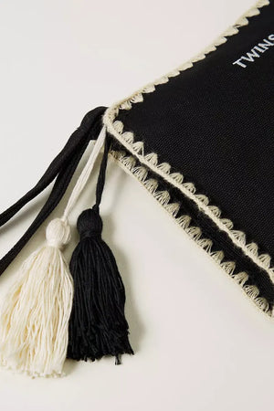 TWINSET | Pochette in canvas con ricamo