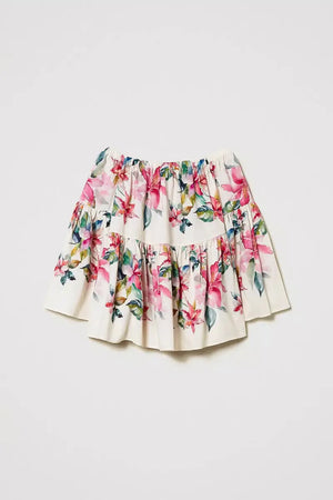 TWINSET | Blusa in misto lino con stampa a fiori