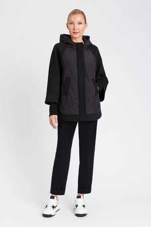 TWINSET | Caban in tessuto scuba e nylon