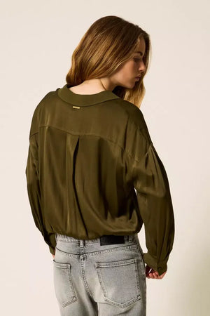TWINSET | Camicia in raso con coulisse