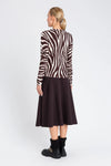 TWINSET | Cardigan collo coreana con stampa zebrata