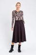 TWINSET | Cardigan collo coreana con stampa zebrata