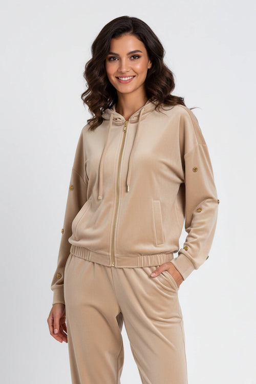 TWINSET | Tuta felpa con zip e pantalone morbido