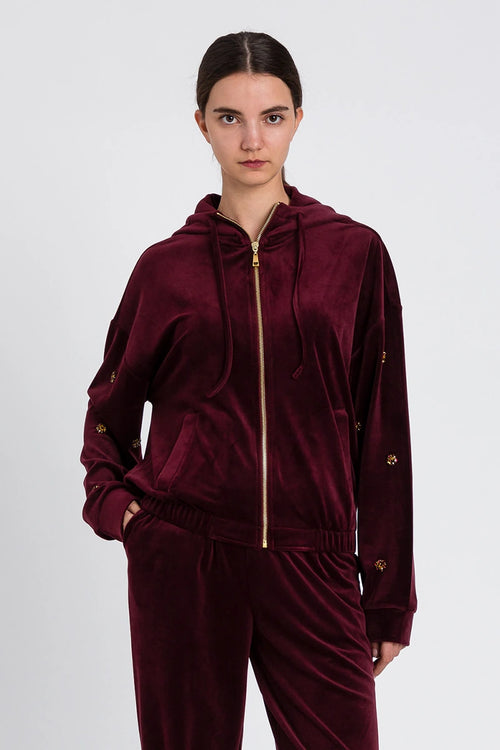 TWINSET | Tuta felpa con zip e pantalone morbido