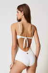 TWINSET | Costume intero a fascia con ricamo e strass