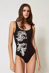TWINSET | Costume intero con ferretto e ricamo