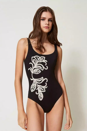 TWINSET | Costume intero con ferretto e ricamo