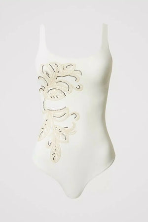 TWINSET | Costume intero con ferretto e ricamo