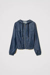 TWINSET | Felpa in chambray con zip