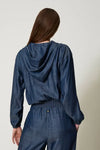 TWINSET | Felpa in chambray con zip