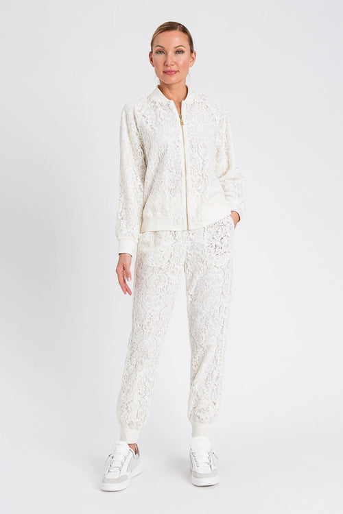 TWINSET | Felpa aperta in pizzo