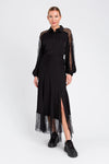 TWINSET | Gonna longuette in satin con pizzo