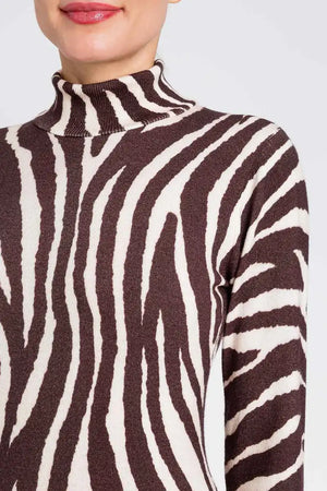 TWINSET | Maglia lupetto con stampa zebrata