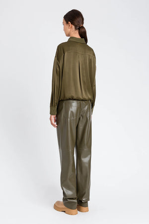 TWINSET | Pantaloni a sigaretta effetto pelle