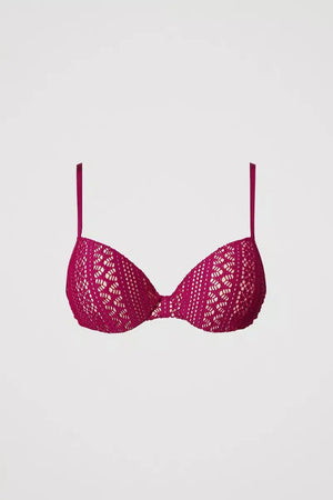 TWINSET | Bikini push up e slip laccetti traforato
