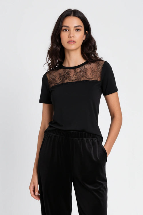 TWINSET | T-shirt con dettaglio in pizzo