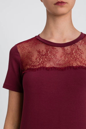 TWINSET | T-shirt con dettaglio in pizzo