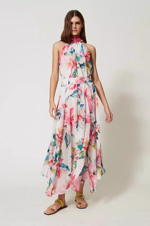 TWINSET | Top in georgette con stampa a fiori