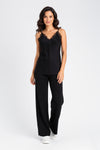 TWINSET | Top spalline con dettaglio in pizzo