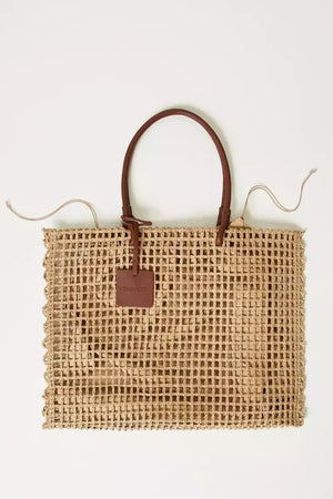 TWINSET | Borsa shopper effetto paglia a rete