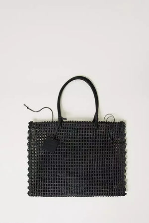 TWINSET | Borsa shopper effetto paglia a rete