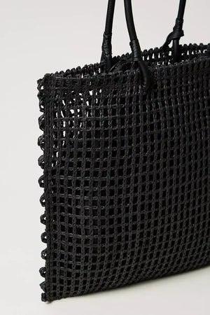 TWINSET | Borsa shopper effetto paglia a rete