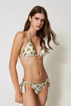 TWINSET | Bikini triangolo e slip con fiocchi con stampa