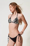 TWINSET | Bikini triangolo e slip laccetti con ricamo
