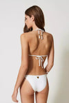 TWINSET | Bikini triangolo e slip laccetti con ricamo