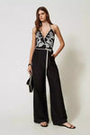 TWINSET | Tuta in misto lino con ricami