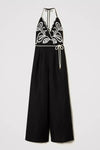 TWINSET | Tuta in misto lino con ricami