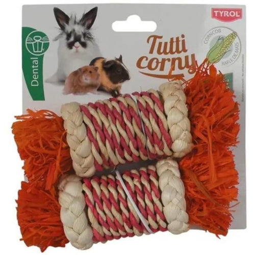 Accessorio per roditori - TYROL - Sacchetti di buccia di mais x2 - 17 x 5,6 x 5,6 cm