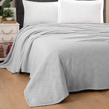 Copriletto Maestri Cotonieri Zig Zag Singolo Cotone - The King Luxury