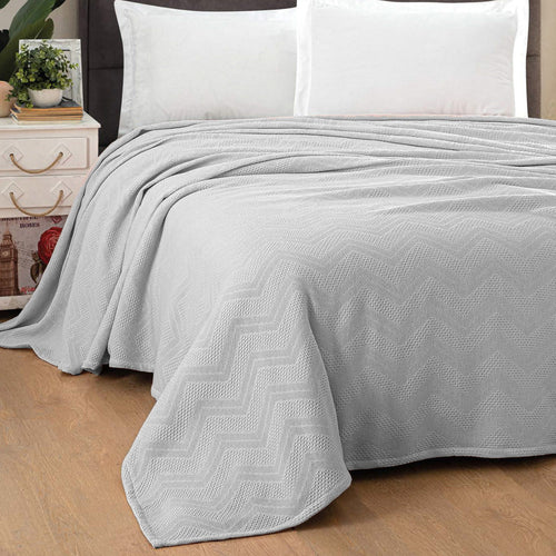 Copriletto Maestri Cotonieri Zig Zag Singolo Cotone - The King Luxury