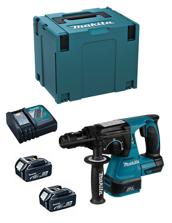 Tassellatore MAKITA DHR243RTJ (2 x 5,0 Ah + DC18RC + MAKPAC 4)