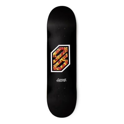 Tavola Skateboard Deck Ghettoblaster Pregripped Flame White 8.25