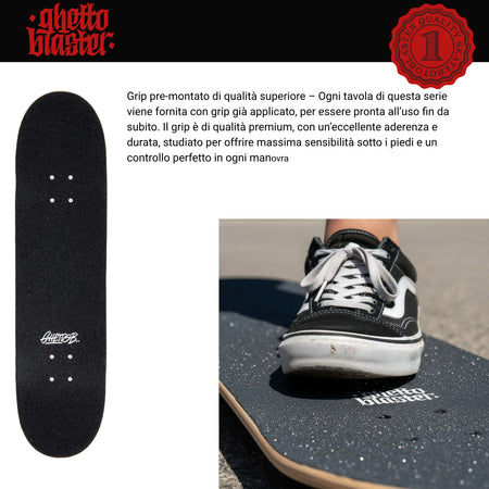Tavola Skateboard Deck Ghettoblaster Pregripped Flame Yellow 8.125"
