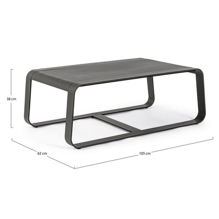 Salottino con cuscini "Merrigan" in alluminio verniciato da giardino e veranda