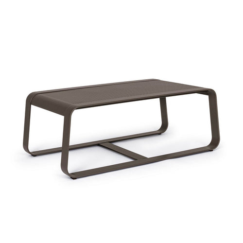 Tavolino basso da aperitivo Merrigan da esterno e giardino in alluminio