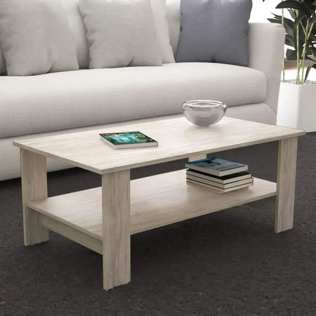 Tavolino da Salotto Moderno in Legno 100x41 H55cm