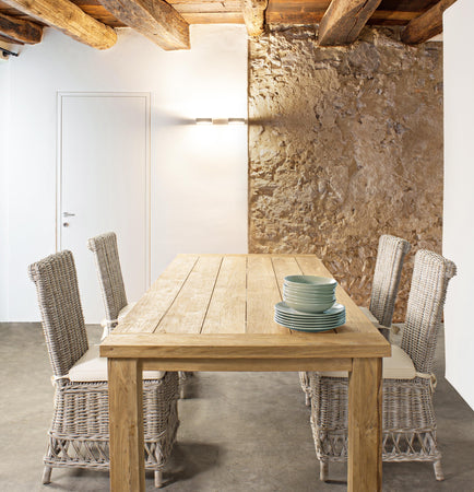 Tavolo "Bounty" fisso in legno di Teak Riciclato da giardino 240 x 100 cm