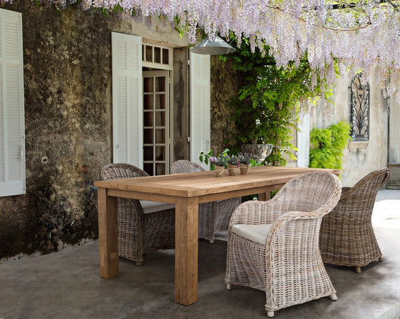 Tavolo "Bounty" fisso in legno di Teak Riciclato da giardino 240 x 100 cm