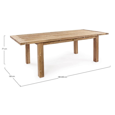 Tavolo allungabile "Bounty" in legno di Teak Riciclato da giardino 180/250 x 100 cm