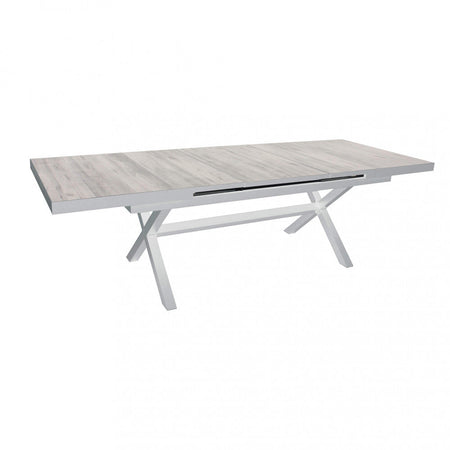 Tavolo allungabile "Zante" in alluminio e Gres porcellanato per esterno 205\260 x 105 cm