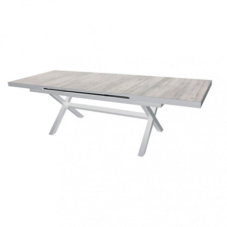 Tavolo allungabile "Zante" in alluminio e Gres porcellanato per esterno 205\260 x 105 cm